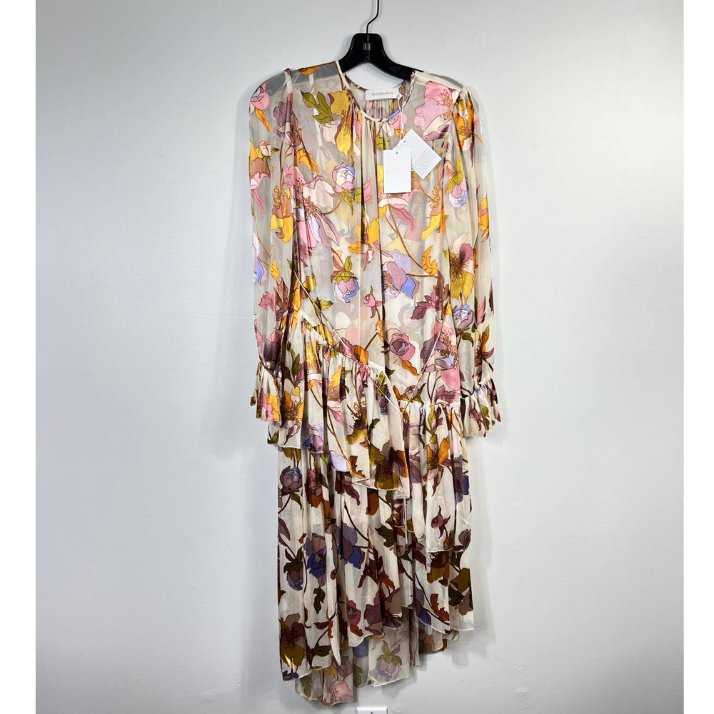 Zimmermann Multicolor Floral Sulk Midi Dress. Excellent condition.